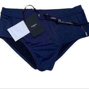 NEW BALMAIN Mens logo brief swim trunks draw string speedo